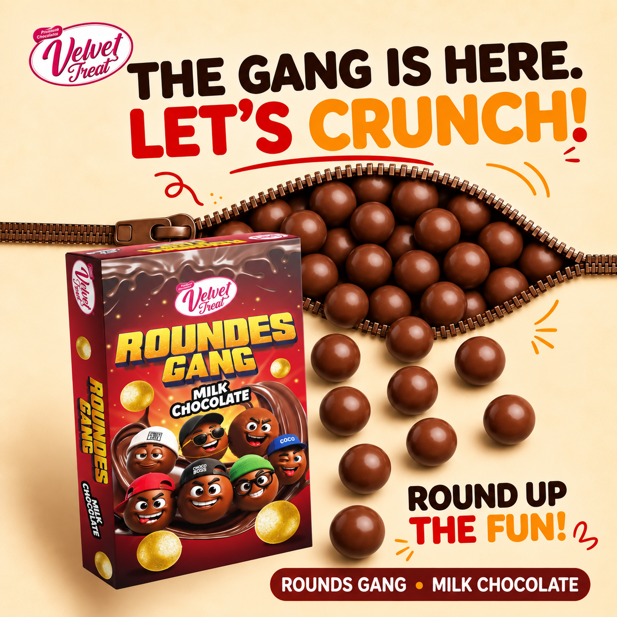 Roundes Gang Milk Chocolate – 12 Pcs